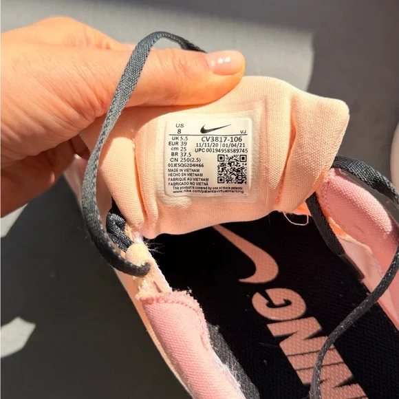 Nike Women's Peach and Pink Running Sneakers - Picture 2 of 4